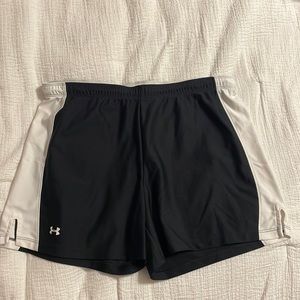 Under Armour black athletic shorts. Size Med. Good condition. Smoke free home.